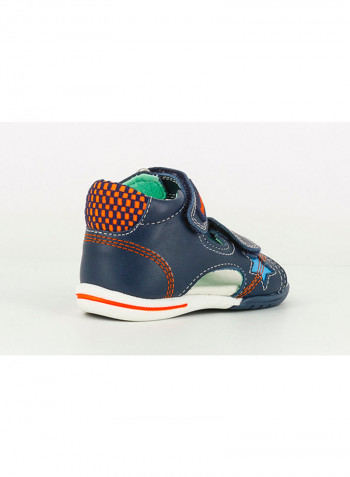 Leather Velcro Sandal Blue/Green/Red