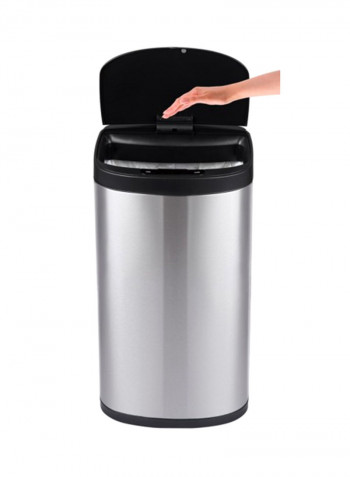 Dara Stainless Steel Sensor Waste Bin Silver 35L