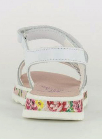 Ankle Strap Casual Sandals White/Silver