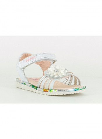 Comfort Hook And Loop Sandals White