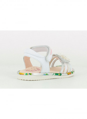 Comfort Hook And Loop Sandals White