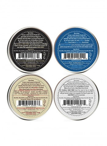 Pack Of 4 Premium Beard Balm Set 2ounce