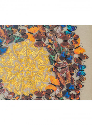 Butterfly Themed Themed Shadow Frame Box Multicolour