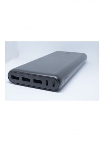 Portable Power Bank With Two Micro USB Cable And Travel Pouch 26800mAh Black