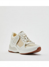 Vany Textured Lace Up Shoes Gold/White
