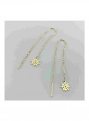 18 Carat Gold Wheel Earrings Gold