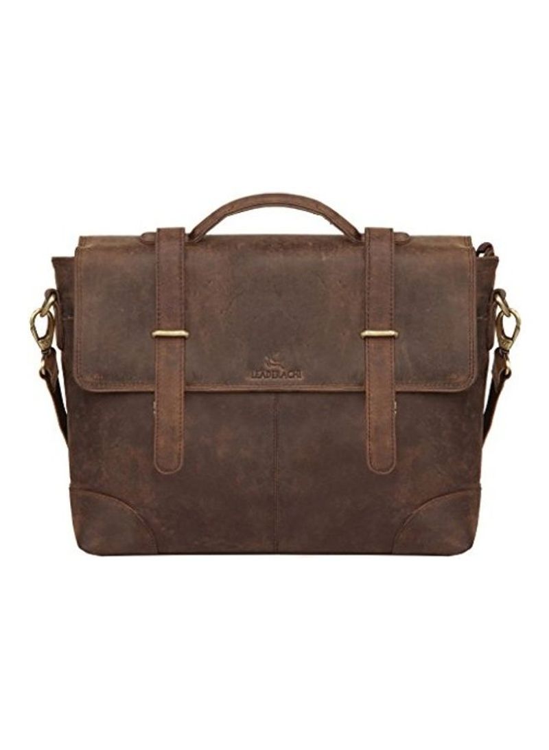 Vintage Leather Massenger Bag Brown