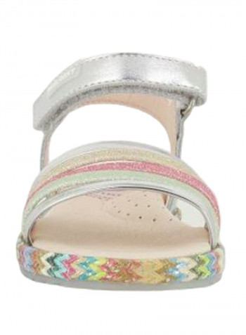 Ankle Strap Flat Sandals Multicolour