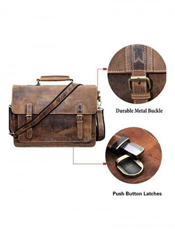 Laptop Messenger Bag Brown