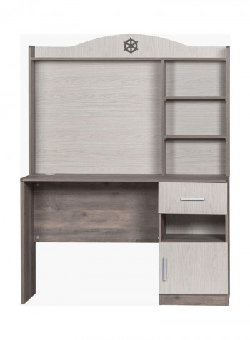 Sailor Study Desk With Hutch Beige/Brown
