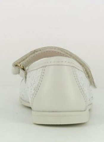 System Hook And Loop Ballerinas Beige/Silver