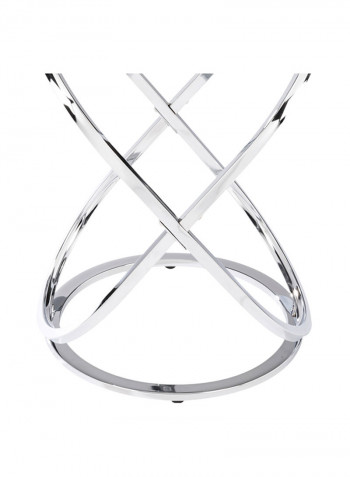Carlton End Table Silver/Clear