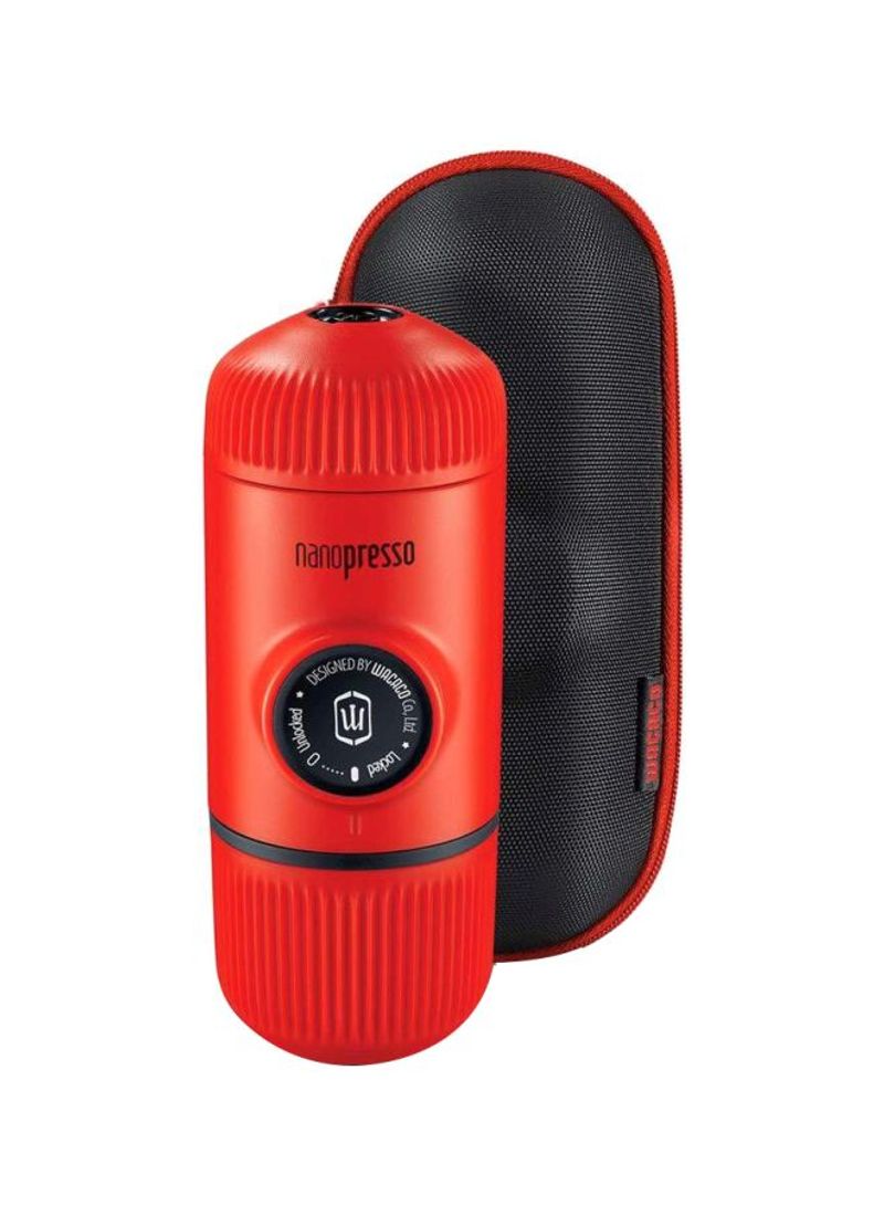 Nanopresso Portable Espresso Maker with Protective Case NANOP-ERED Lava Red
