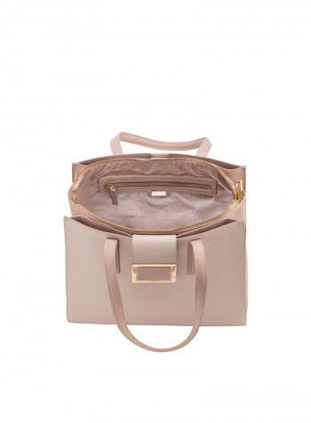 Two-Tone Shoulder Bag Beige