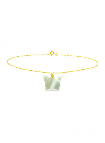 18 Karat Gold Butterfly Charm Bracelet