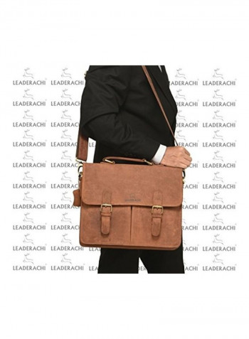 Hunter Laptop Briefcase Bag Brown