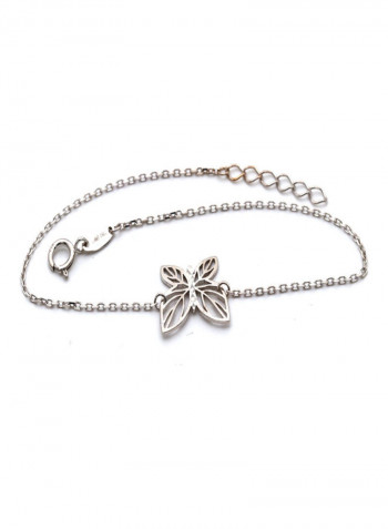 18 Karat White Gold Butterfly Design Bracelet