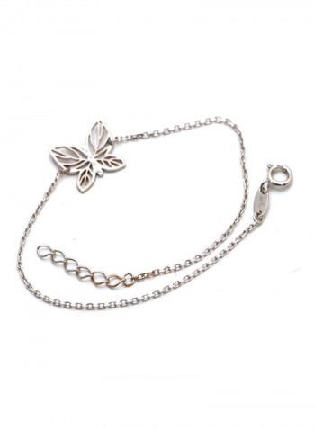 18 Karat White Gold Butterfly Design Bracelet