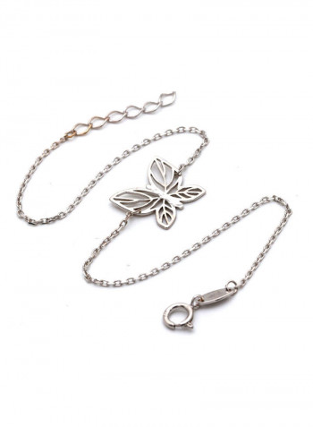 18 Karat White Gold Butterfly Design Bracelet
