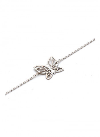 18 Karat White Gold Butterfly Design Bracelet