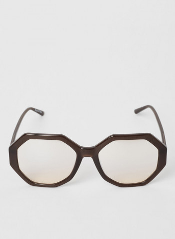 Women's Full Rim Injected Round Sunglass - Lens Size: 55 mm