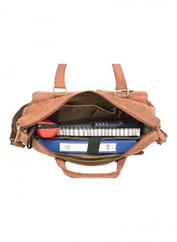 Women's Hunter Leather Laptop Briefcase Bag brown
