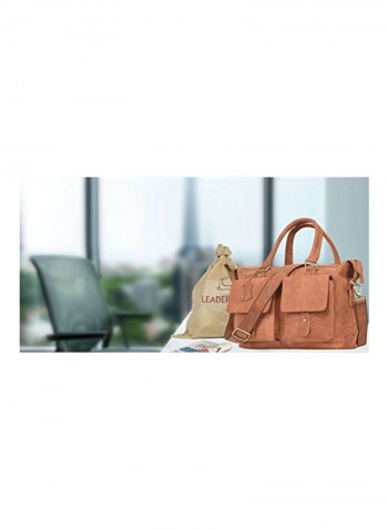 Women's Hunter Leather Laptop Briefcase Bag brown