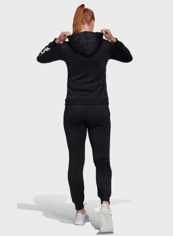 Linear Signature Branding Tracksuit Set Black/White