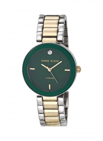 Women's Round Dial Analog Wrist Watch AK/1363GNTT