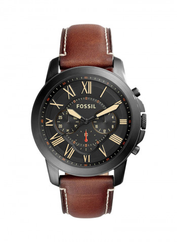 Men's Leather Analog Wrist Watch FS5241