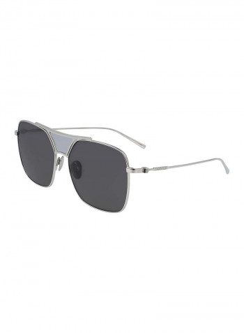 Women's Full Rim Titanium Square Sunglass - Lens Size: 59 mm