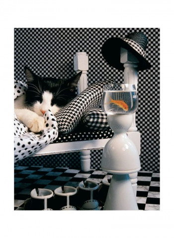 1000-Piece Checkerboard Cat Puzzle 33-10244