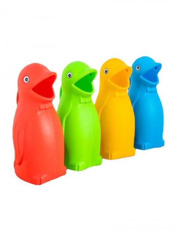 Pack Of 4 Plastic Dolphin Shaped Fancy Dust Bin 57x55x30cm