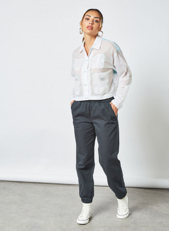 ​Sheer Chore Coat Jacket White