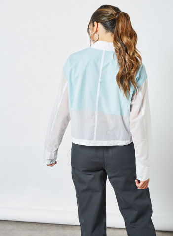 ​Sheer Chore Coat Jacket White