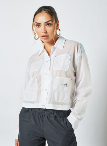 ​Sheer Chore Coat Jacket White