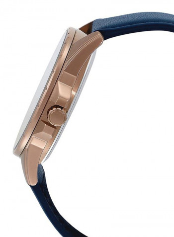 Men's Leather Band Analog Watch - MTP-SW320RL-7AVDF