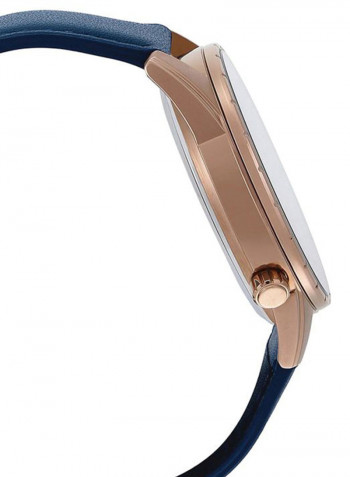 Men's Leather Band Analog Watch - MTP-SW320RL-7AVDF