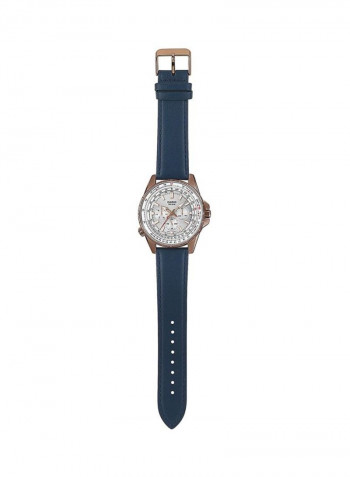 Men's Leather Band Analog Watch - MTP-SW320RL-7AVDF