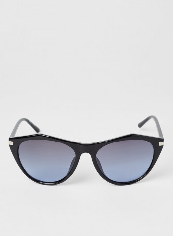 Women's Full Rim Injected Cat Eye Calvin Klein Sunglass - Lens Size: 55 mm
