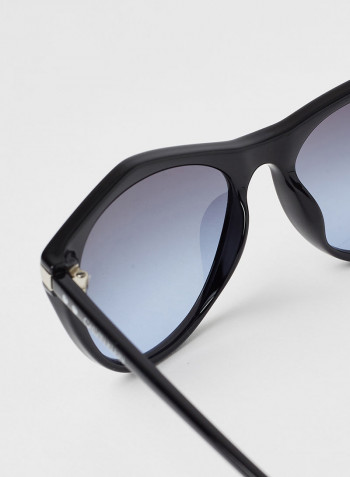 Women's Full Rim Injected Cat Eye Calvin Klein Sunglass - Lens Size: 55 mm