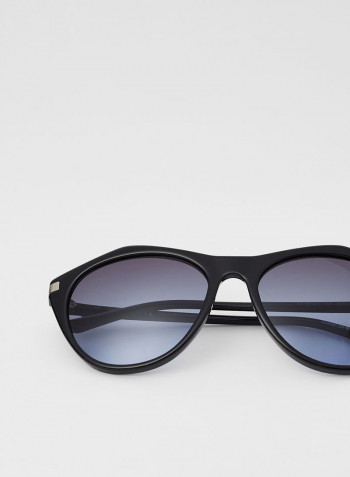 Women's Full Rim Injected Cat Eye Calvin Klein Sunglass - Lens Size: 55 mm