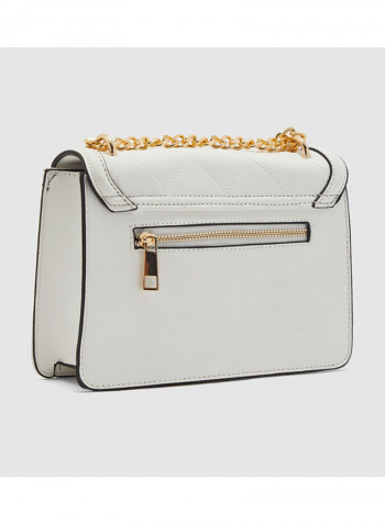 Zaendra Stylish Printed Crossbody Bag White/Black/Red