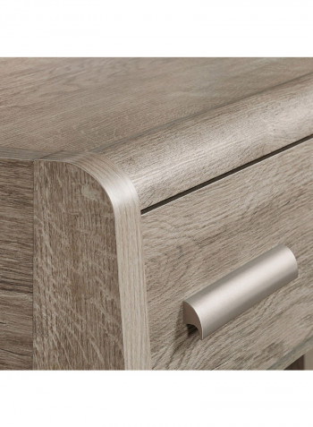 Curvy 3-Drawer Sofa Table Brown