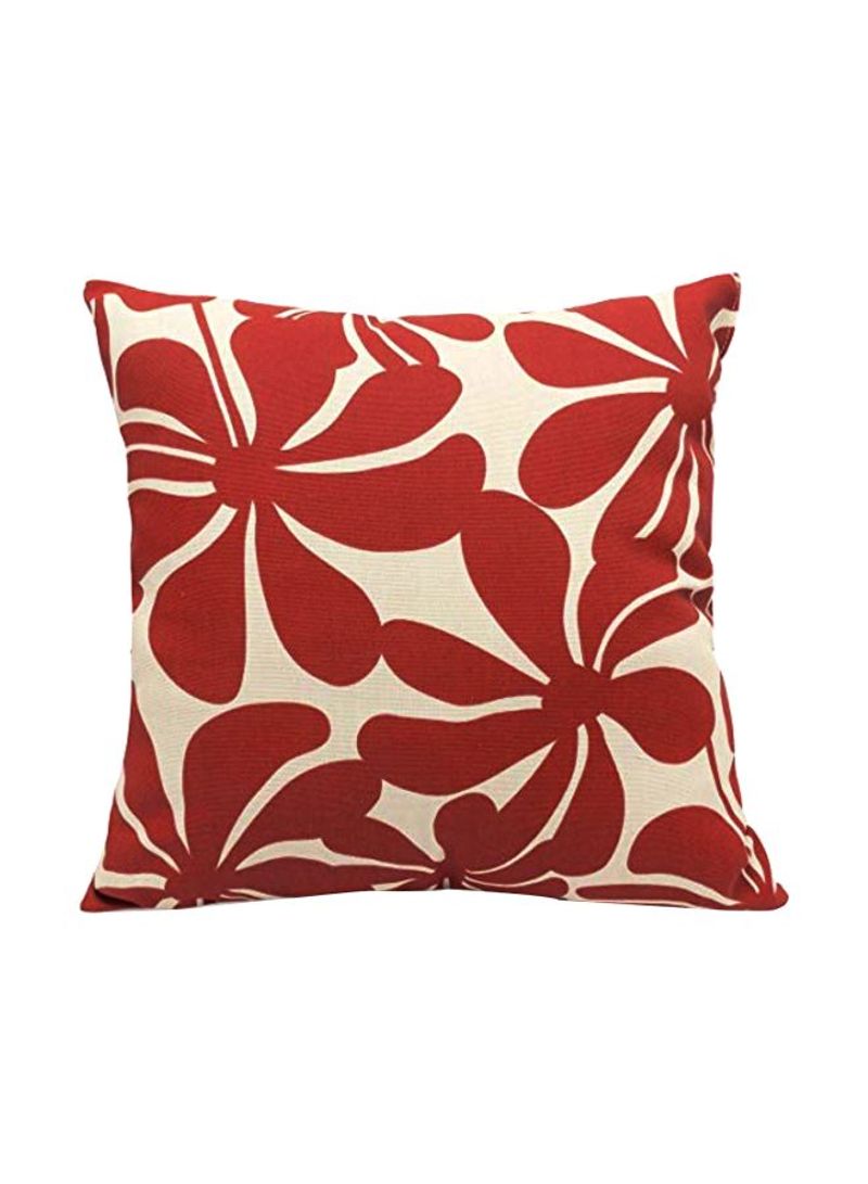 Decorative Throw Pillow Red/Beige 20x20inch