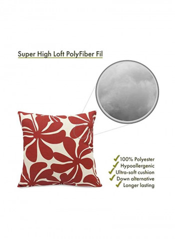 Decorative Throw Pillow Red/Beige 20x20inch