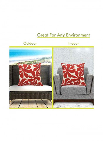 Decorative Throw Pillow Red/Beige 20x20inch