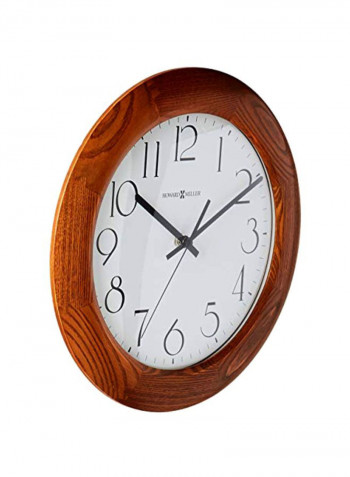 Santa Fe Wall Clock Brown/White 12.75x1.5inch