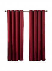 2-Piece Polyester Curtain Cardinal Red 52x96inch