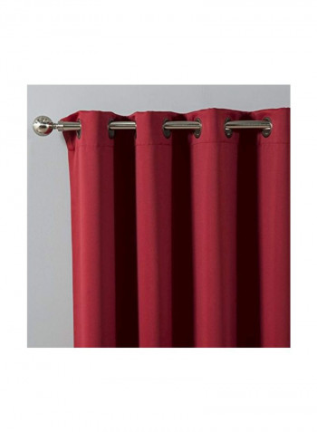 2-Piece Polyester Curtain Cardinal Red 52x96inch